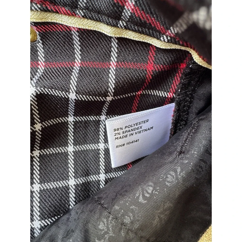 Lady Hagen Twilight Golf Shorts Women's Size 12 Black‎ Red Plaid Preppy Sporty